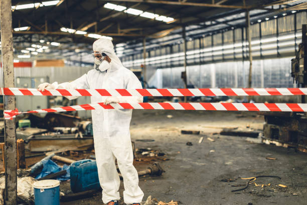 Professional Biohazard technician working in Tavares, FL